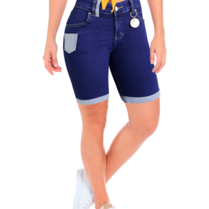 Bermuda Corta De Mezclilla Para Mujer